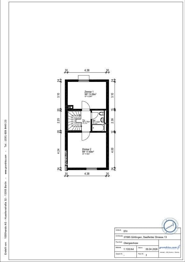 Prodej domu 104 m², pozemek 135 m², Saalfelder Strasse, Göttingen, Dolní Sasko Prodej domu 104 m², pozemek 135 m², Saalfelder Strasse, Göttingen, Dolní Sasko