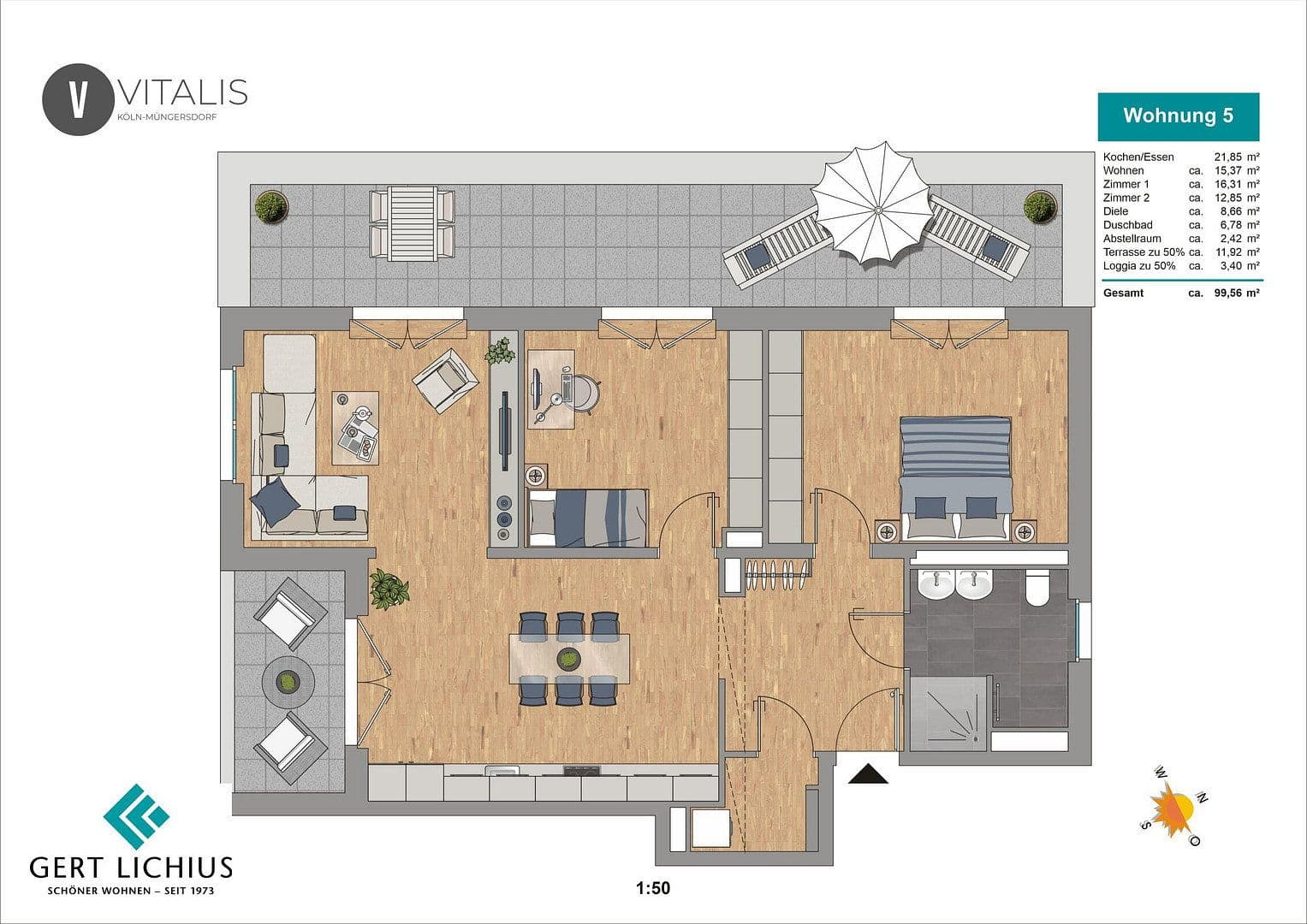 Prodej bytu 3+1 100 m², Vitalisstraße 361a, Köln, Severní Porýní-Vestfálsko Prodej bytu 3+1 100 m², Vitalisstraße 361a, Köln, Severní Porýní-Vestfálsko