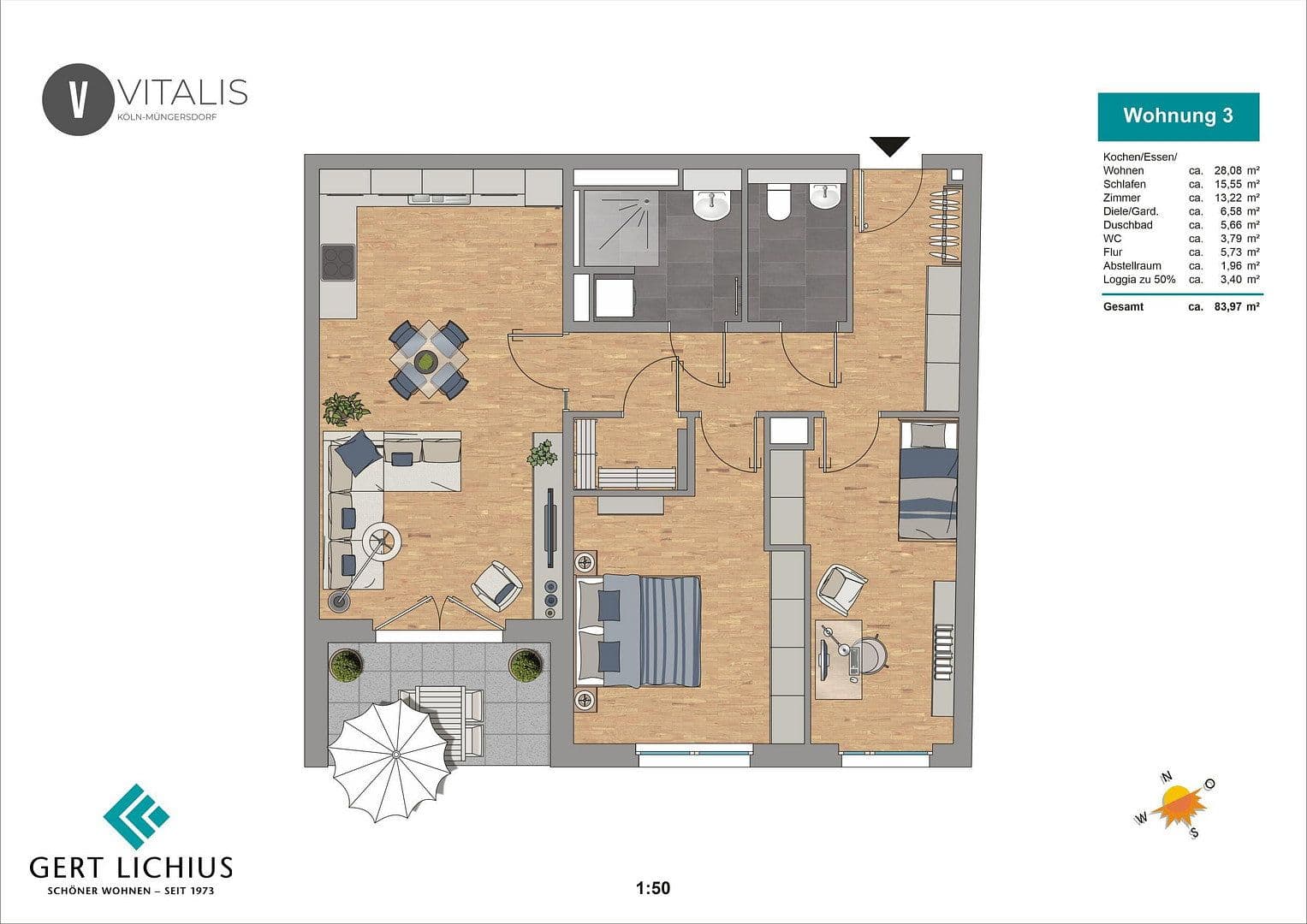 Prodej bytu 3+1 84 m², Vitalisstraße 361a, Köln, Severní Porýní-Vestfálsko Prodej bytu 3+1 84 m², Vitalisstraße 361a, Köln, Severní Porýní-Vestfálsko