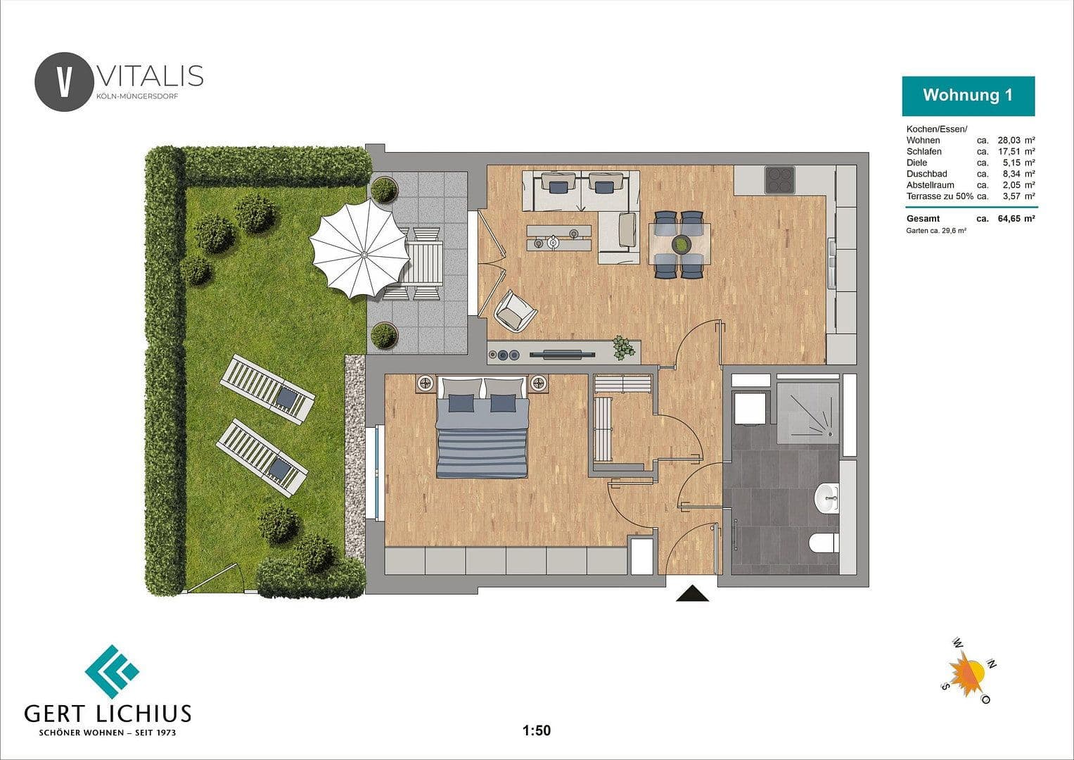 Prodej bytu 2+1 65 m², Vitalisstraße 361a, Köln, Severní Porýní-Vestfálsko Prodej bytu 2+1 65 m², Vitalisstraße 361a, Köln, Severní Porýní-Vestfálsko