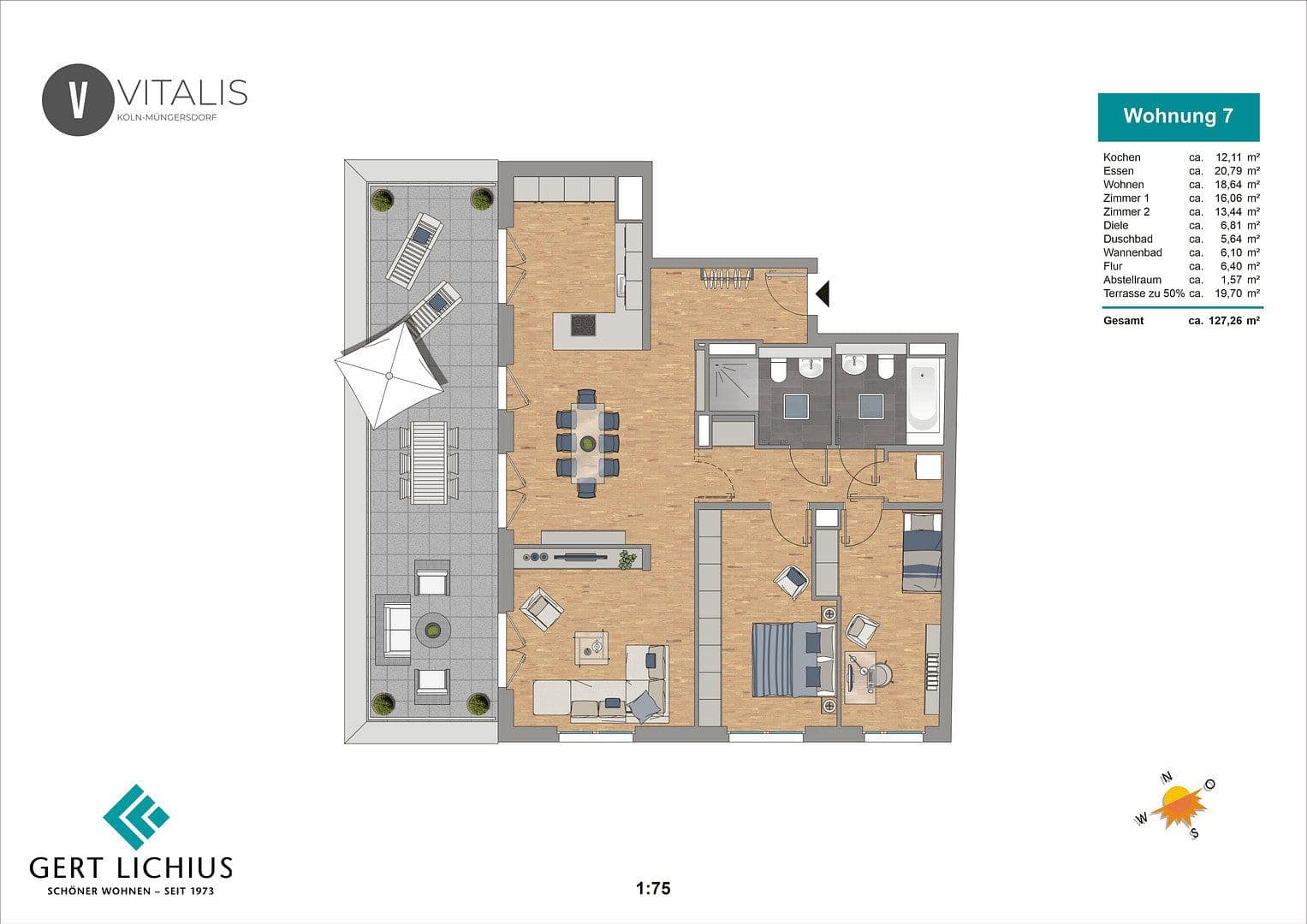 Prodej bytu 3+1 128 m², Vitalisstraße 361a, Köln, Severní Porýní-Vestfálsko Prodej bytu 3+1 128 m², Vitalisstraße 361a, Köln, Severní Porýní-Vestfálsko