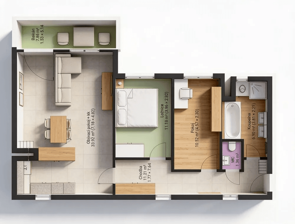 Prodej bytu 3+kk 81 m², Farkašova, Praha, Praha Prodej bytu 3+kk 81 m², Farkašova, Praha, Praha