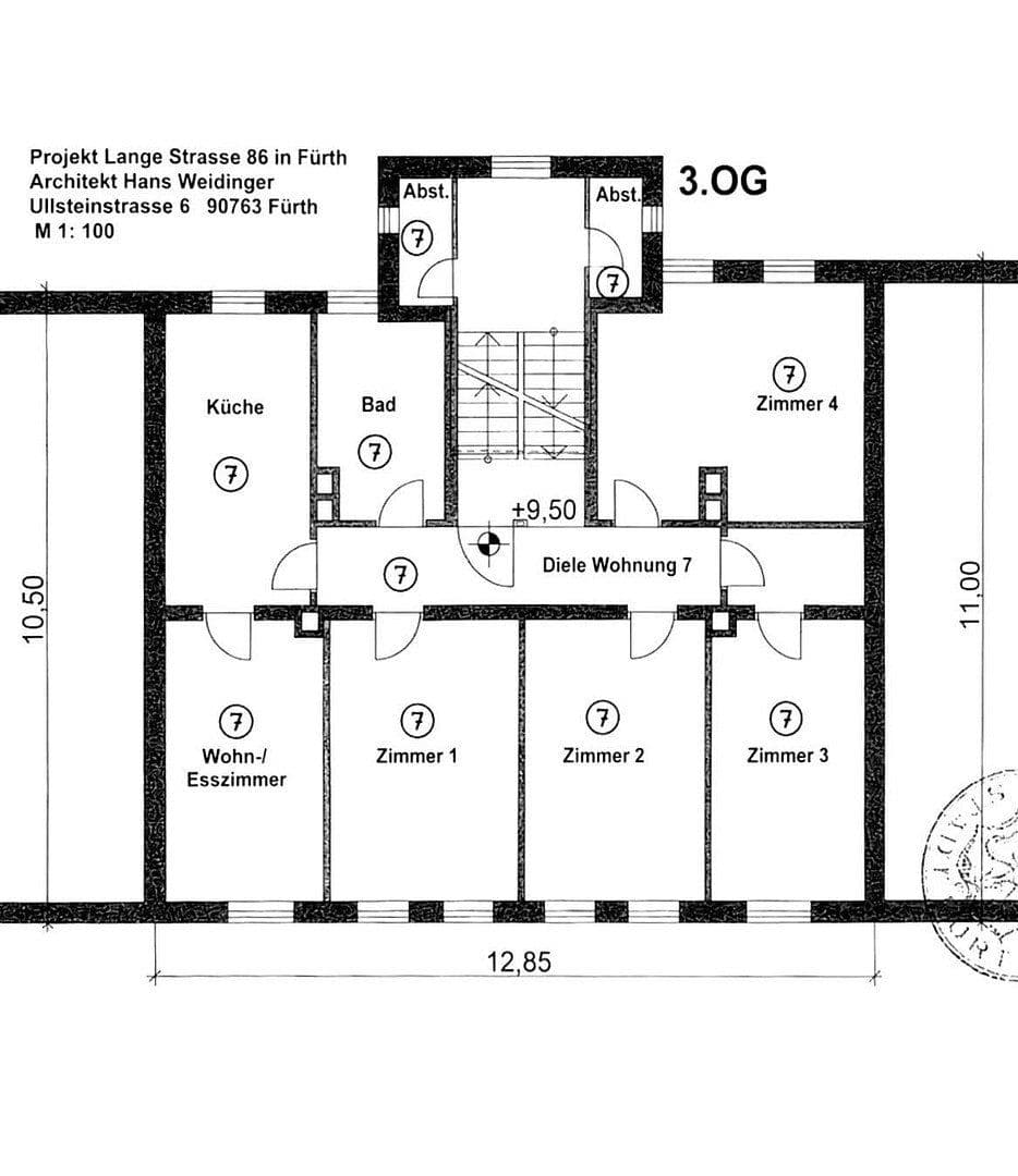Pronájem bytu 5+1 105 m², Lange Straße, Fürth, Bavorsko Pronájem bytu 5+1 105 m², Lange Straße, Fürth, Bavorsko