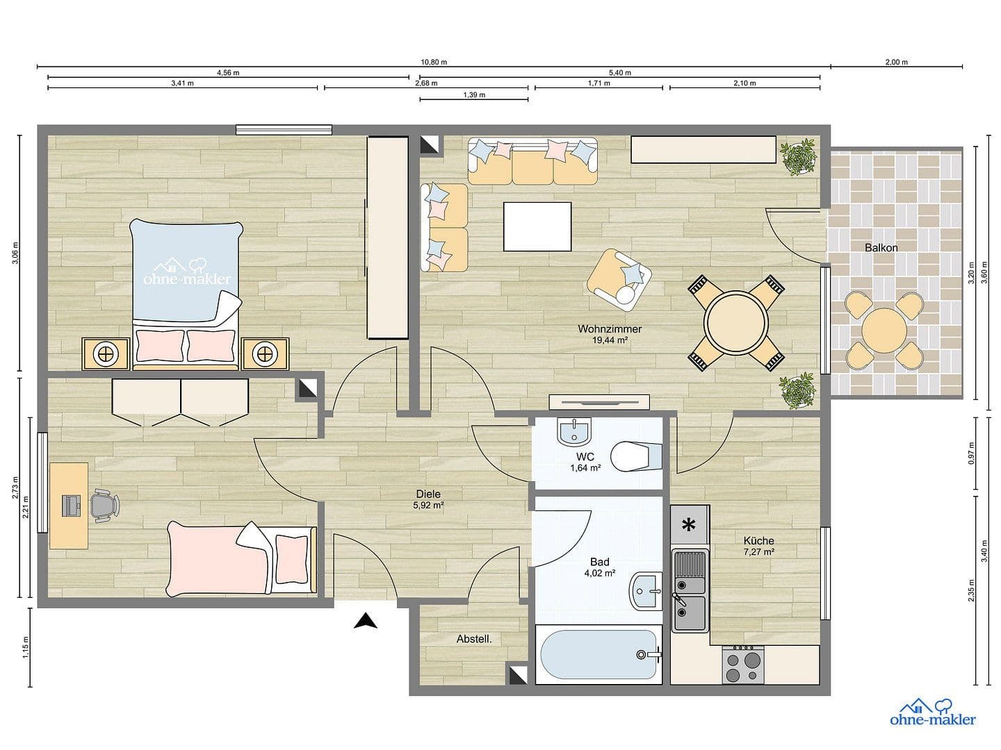 Prodej bytu 3+1 65 m², Pirolstr. 3b, Augsburg, Bavorsko Prodej bytu 3+1 65 m², Pirolstr. 3b, Augsburg, Bavorsko