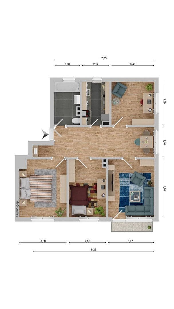 Prodej bytu 4+1 94 m², Olewischtwiet 32, Hamburg, Hamburg Prodej bytu 4+1 94 m², Olewischtwiet 32, Hamburg, Hamburg