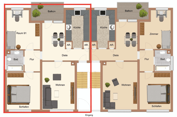 Pronájem bytu 3+kk 77 m², Blücherstr. 20, Rennerod, Porýní-Falc Pronájem bytu 3+kk 77 m², Blücherstr. 20, Rennerod, Porýní-Falc