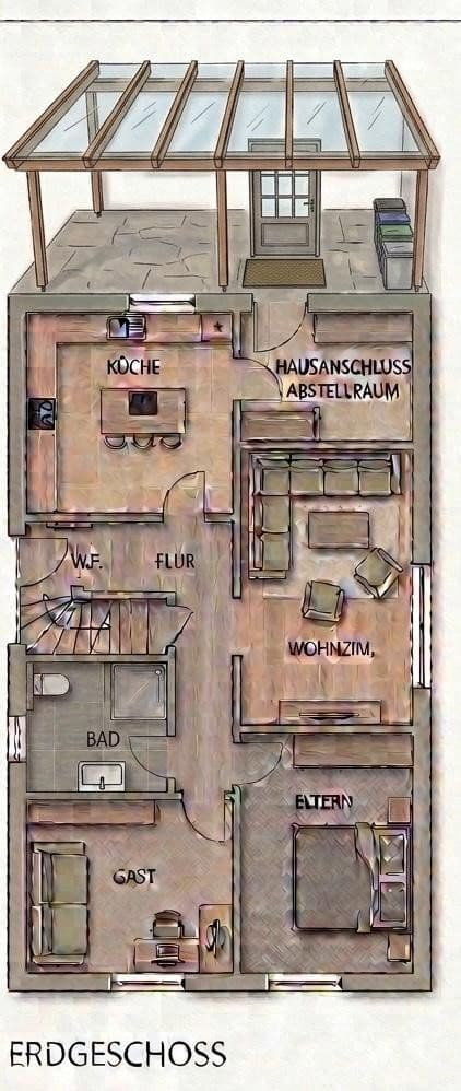 Prodej domu 140 m², pozemek 571 m², Zentrumsnah, Ostrhauderfehn, Dolní Sasko Prodej domu 140 m², pozemek 571 m², Zentrumsnah, Ostrhauderfehn, Dolní Sasko