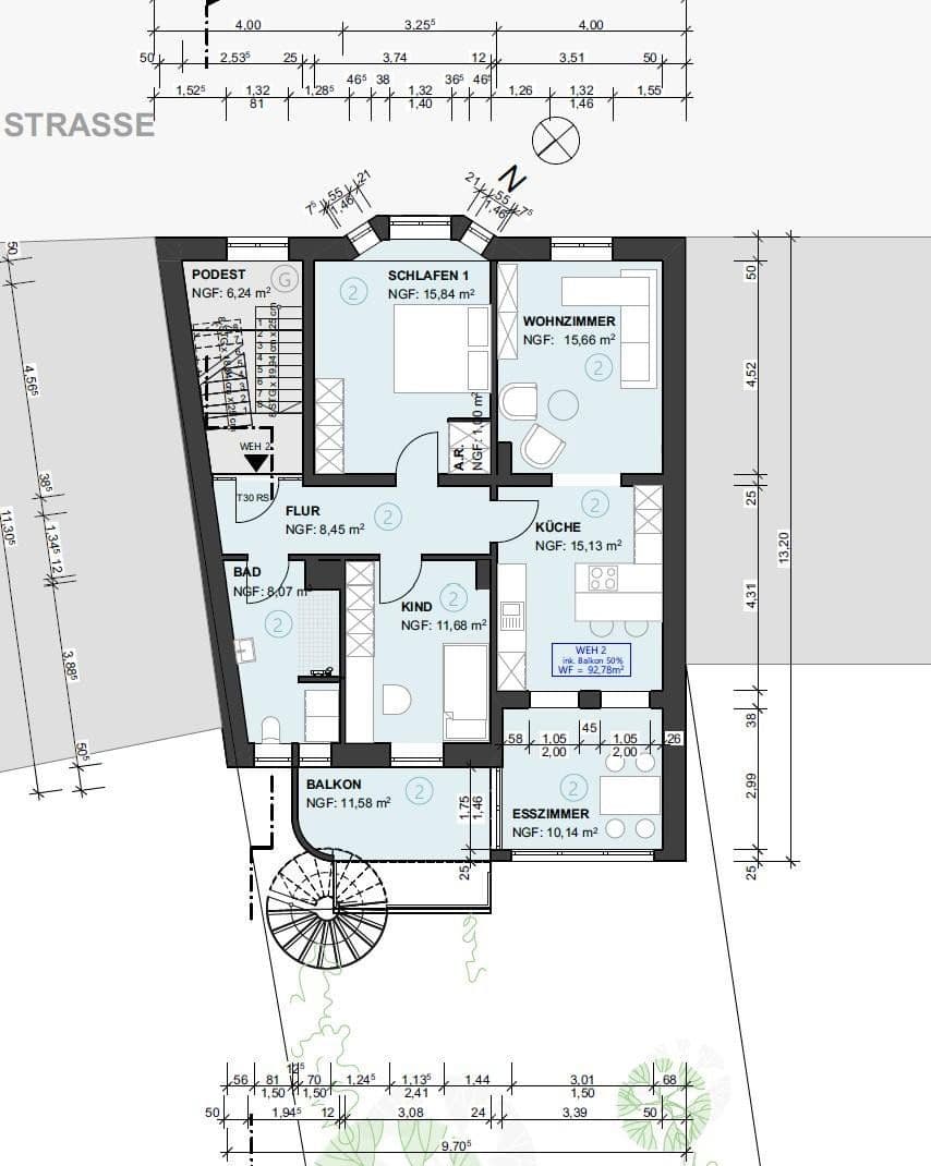 Prodej bytu 3+1 93 m², Trier, Porýní-Falc Prodej bytu 3+1 93 m², Trier, Porýní-Falc