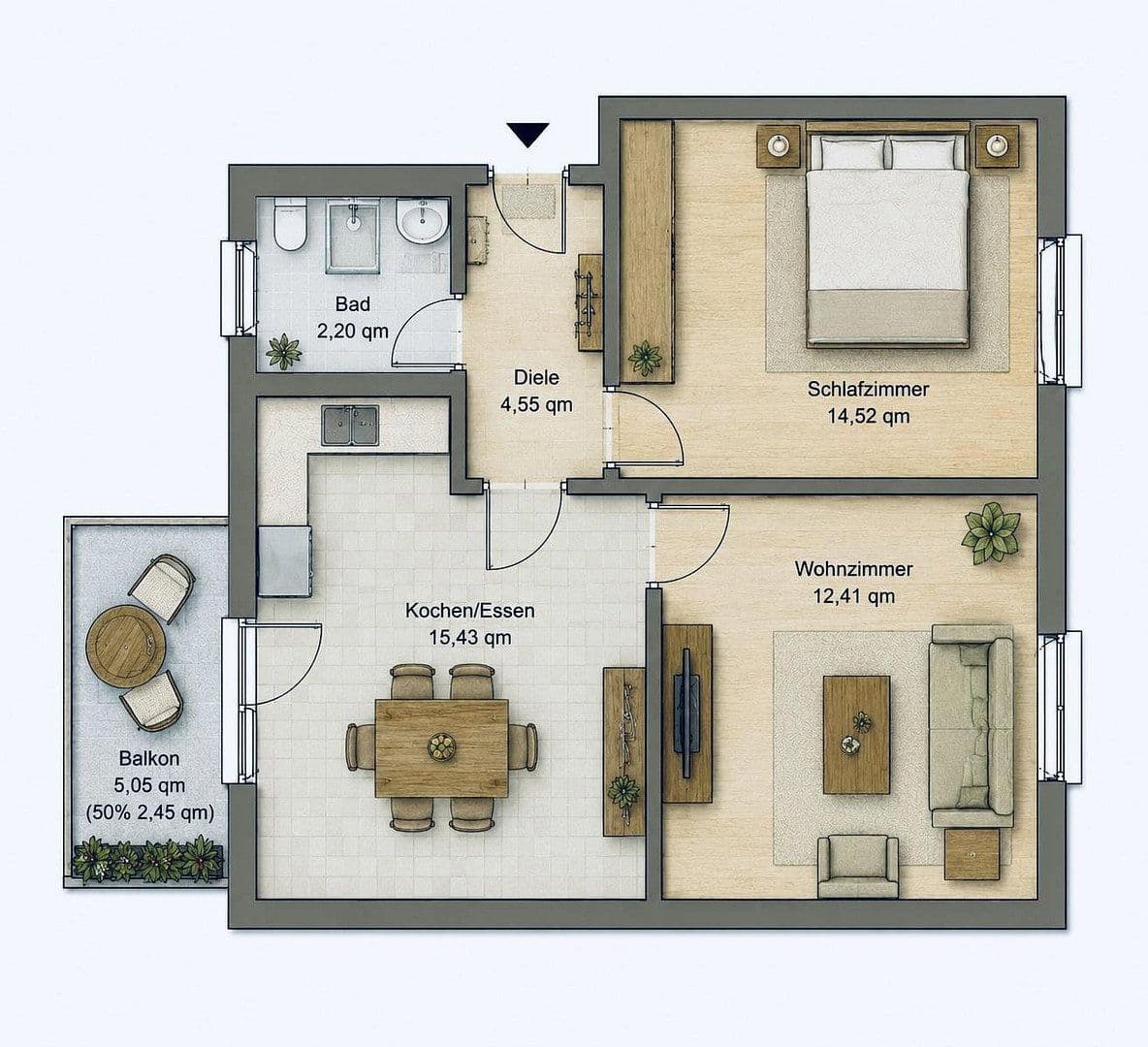 Prodej bytu 2+1 52 m², Augsburg, Bavorsko Prodej bytu 2+1 52 m², Augsburg, Bavorsko