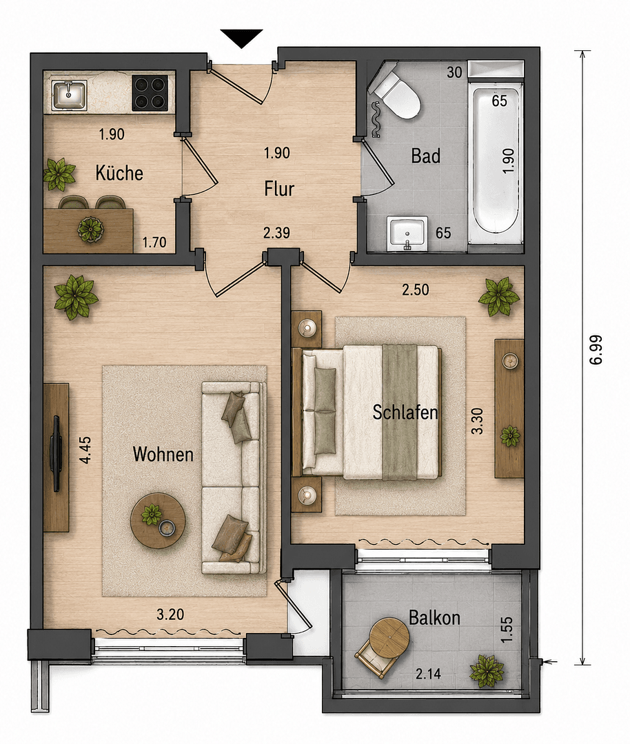 Prodej bytu 2+1 39 m², Kjeirstraße 19 -21, Sylt, Šlesvicko-Holštýnsko Prodej bytu 2+1 39 m², Kjeirstraße 19 -21, Sylt, Šlesvicko-Holštýnsko
