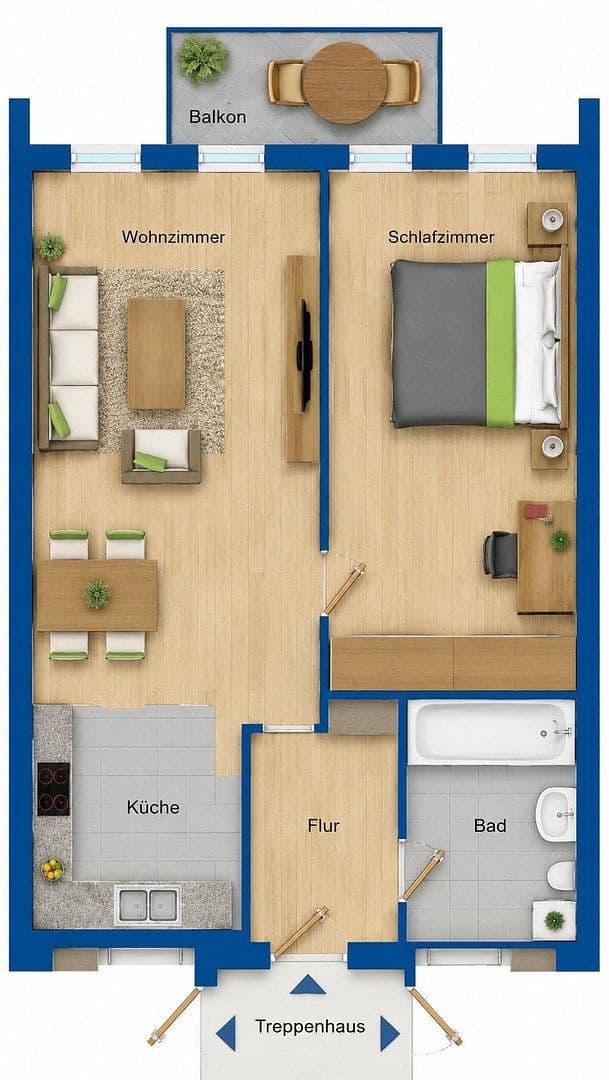 Pronájem bytu 2+1 58 m², Machern, Machern, Sasko Pronájem bytu 2+1 58 m², Machern, Machern, Sasko