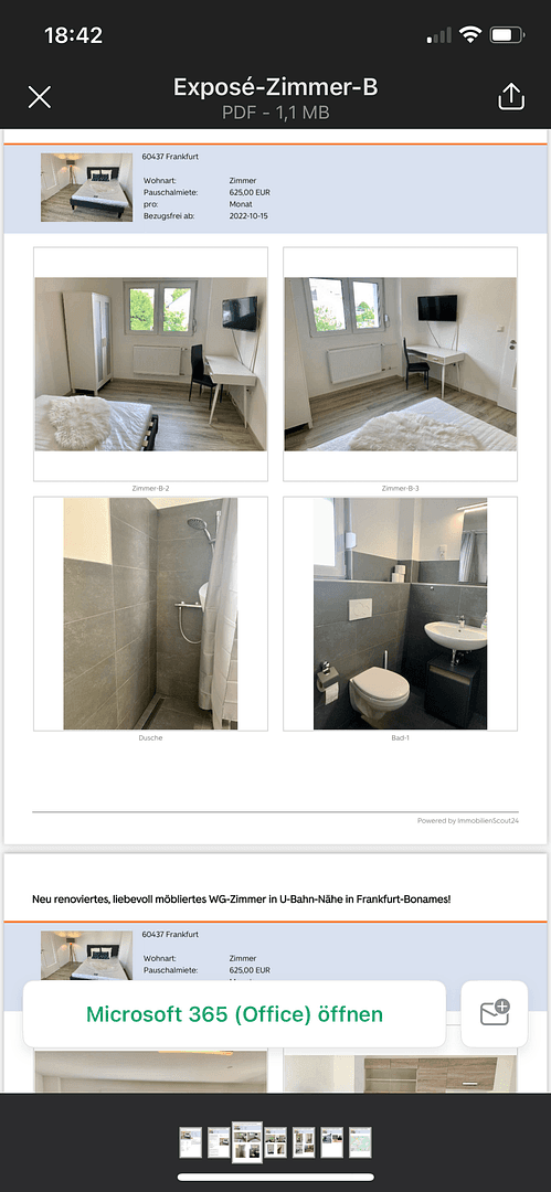 Pronájem bytu 12 m², Frankfurt, Hessen Pronájem bytu 12 m², Frankfurt, Hessen