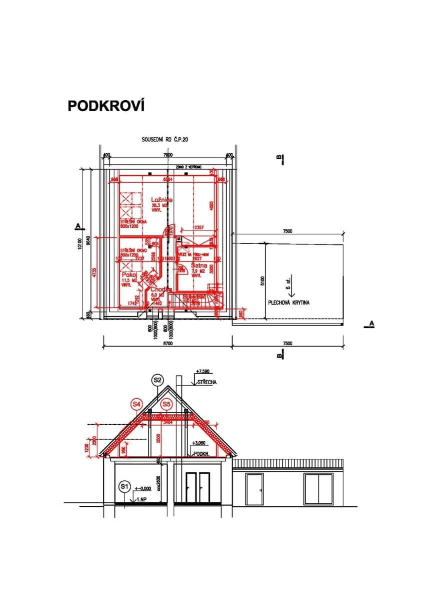 Pronájem domu 117 m², pozemek 286 m², Soběkury, Plzeňský kraj Pronájem domu 117 m², pozemek 286 m², Soběkury, Plzeňský kraj