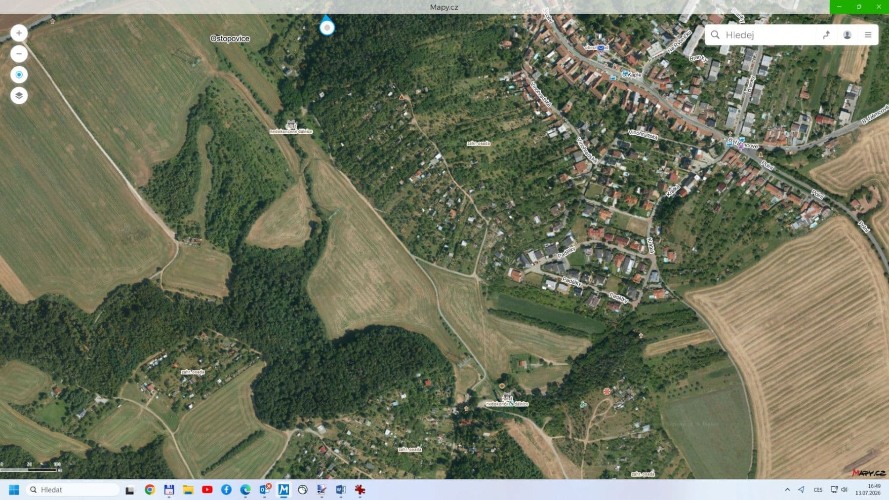 Prodej pozemku 2.409 m², Ostopovice, Jihomoravský kraj Prodej pozemku 2.409 m², Ostopovice, Jihomoravský kraj
