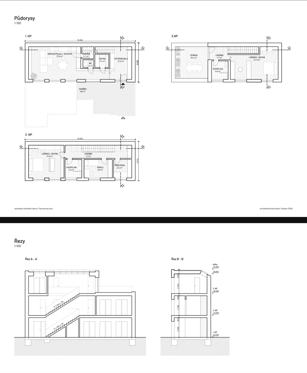 Prodej domu 61 m², pozemek 149 m², Pernerova, Praha, Praha Prodej domu 61 m², pozemek 149 m², Pernerova, Praha, Praha