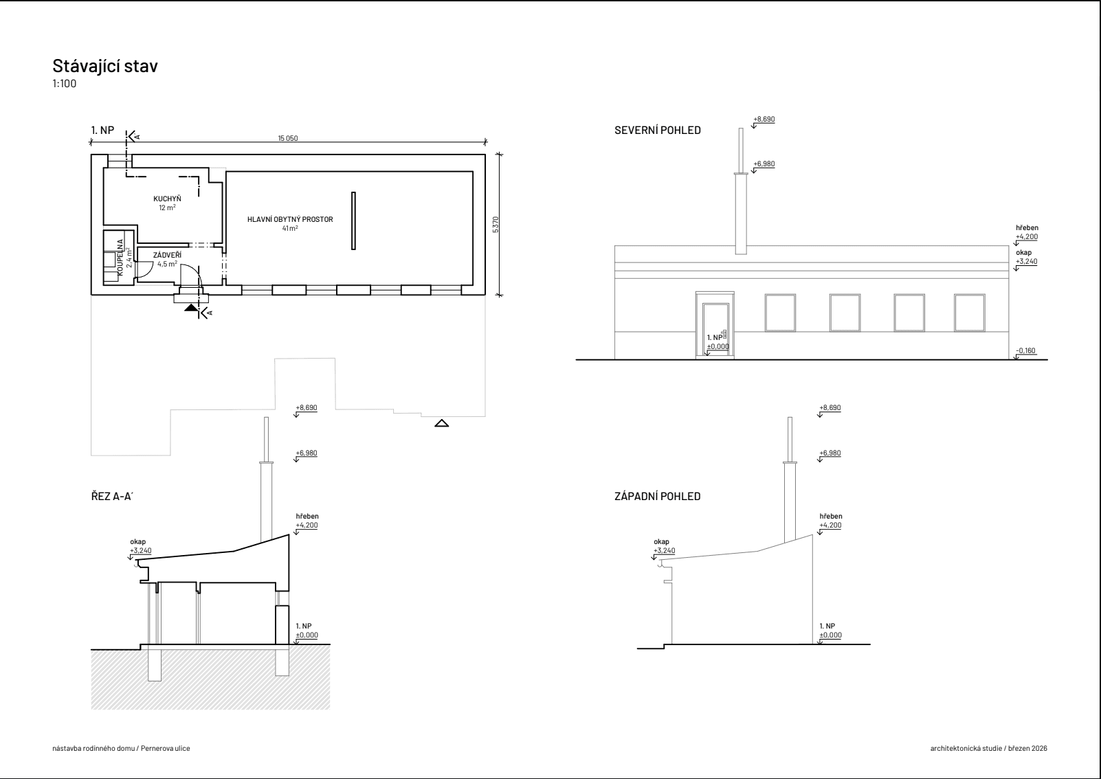 Prodej domu 61 m², pozemek 149 m², Pernerova, Praha, Praha Prodej domu 61 m², pozemek 149 m², Pernerova, Praha, Praha
