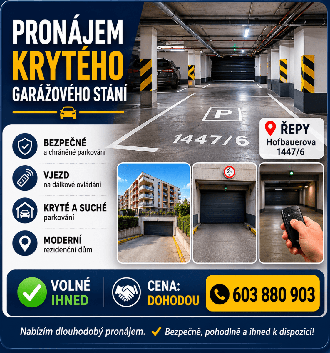 Pronájem garáže 10 m², Hofbauerova, Praha, Praha Pronájem garáže 10 m², Hofbauerova, Praha, Praha