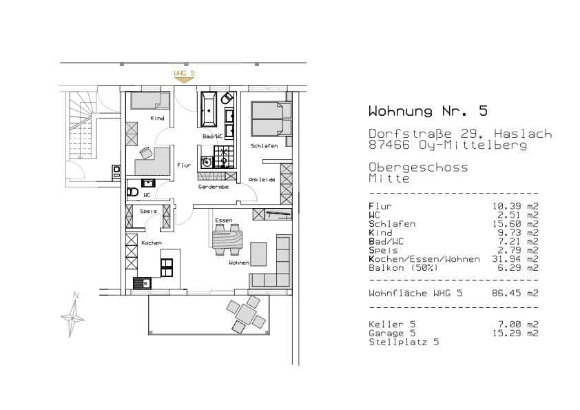 Pronájem bytu 3+1 87 m², Dorfstraße 29, Oy-Mittelberg, Bavorsko Pronájem bytu 3+1 87 m², Dorfstraße 29, Oy-Mittelberg, Bavorsko