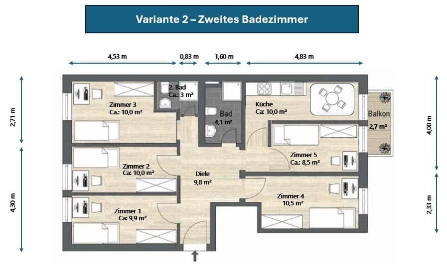 Pronájem bytu 10 m², Dachauerstr. 105, München, Bavorsko Pronájem bytu 10 m², Dachauerstr. 105, München, Bavorsko