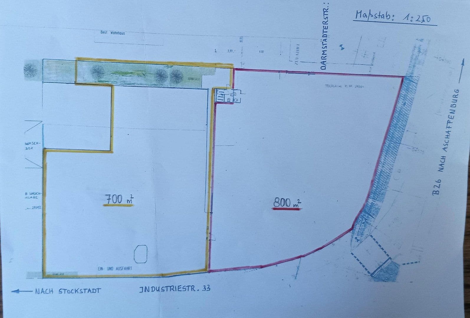 Pronájem pozemku 1.500 m², Industriestr. 33, Stockstadt am Main, Bavorsko Pronájem pozemku 1.500 m², Industriestr. 33, Stockstadt am Main, Bavorsko