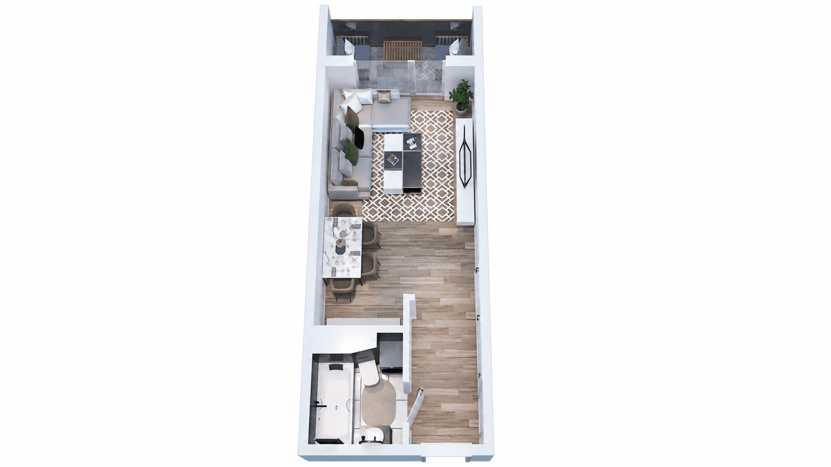 Pronájem bytu 1+1 30 m², Am Plan 38G, Drebach, Sasko Pronájem bytu 1+1 30 m², Am Plan 38G, Drebach, Sasko