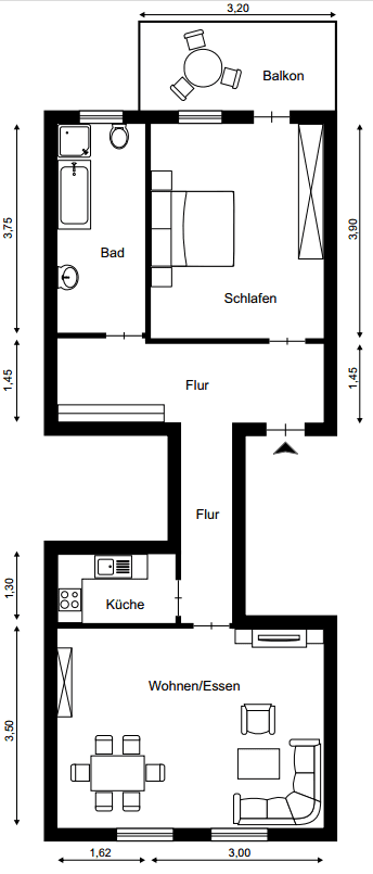 Pronájem bytu 17 m², U1, 25, Mannheim, Bádensko-Württembersko Pronájem bytu 17 m², U1, 25, Mannheim, Bádensko-Württembersko