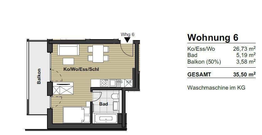 Pronájem bytu 1+1 36 m², Dorfen, Bavorsko Pronájem bytu 1+1 36 m², Dorfen, Bavorsko