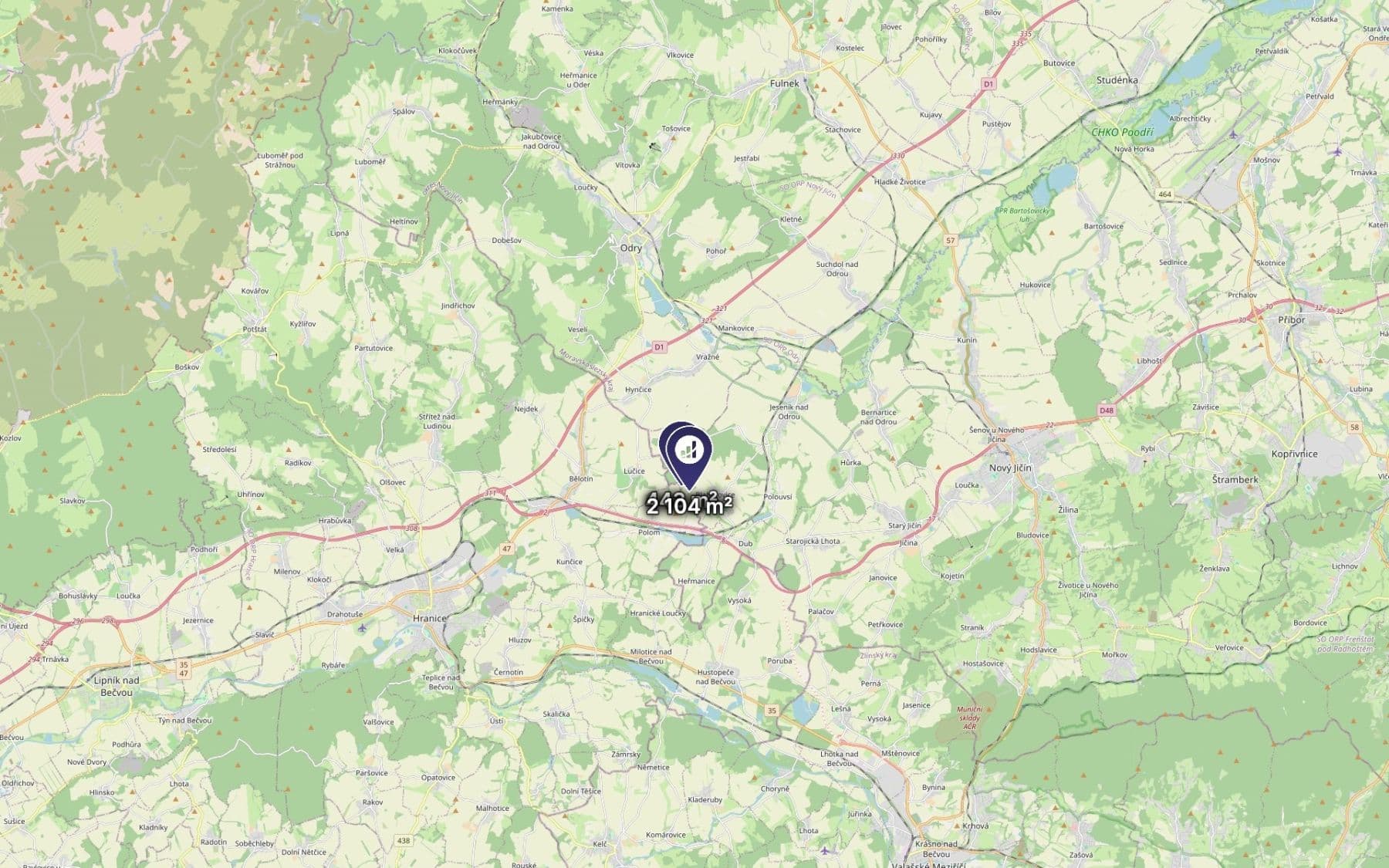 Prodej pozemku 2.547 m², Jeseník nad Odrou, Moravskoslezský kraj Prodej pozemku 2.547 m², Jeseník nad Odrou, Moravskoslezský kraj