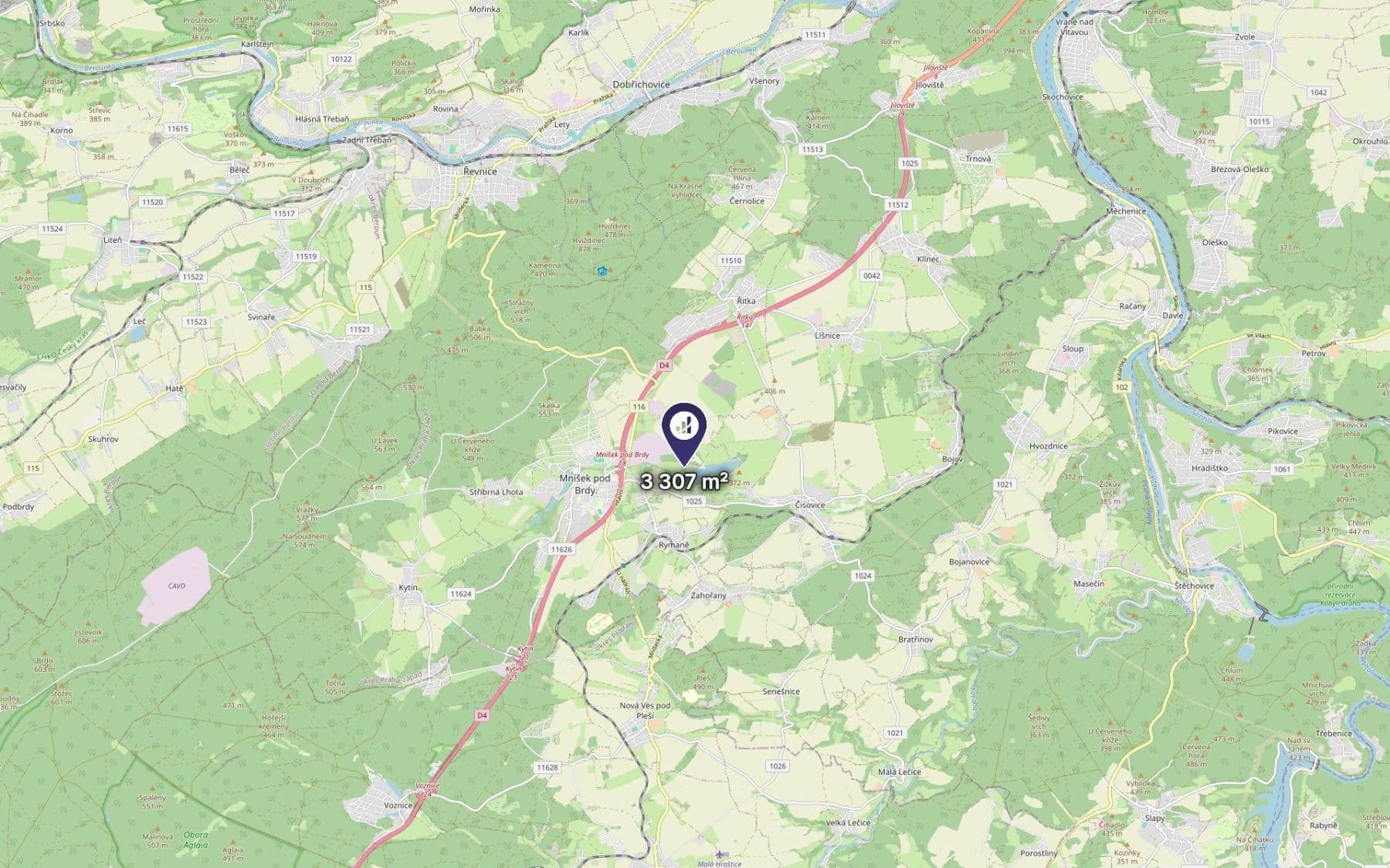 Prodej pozemku 3.307 m², Mníšek pod Brdy, Středočeský kraj Prodej pozemku 3.307 m², Mníšek pod Brdy, Středočeský kraj