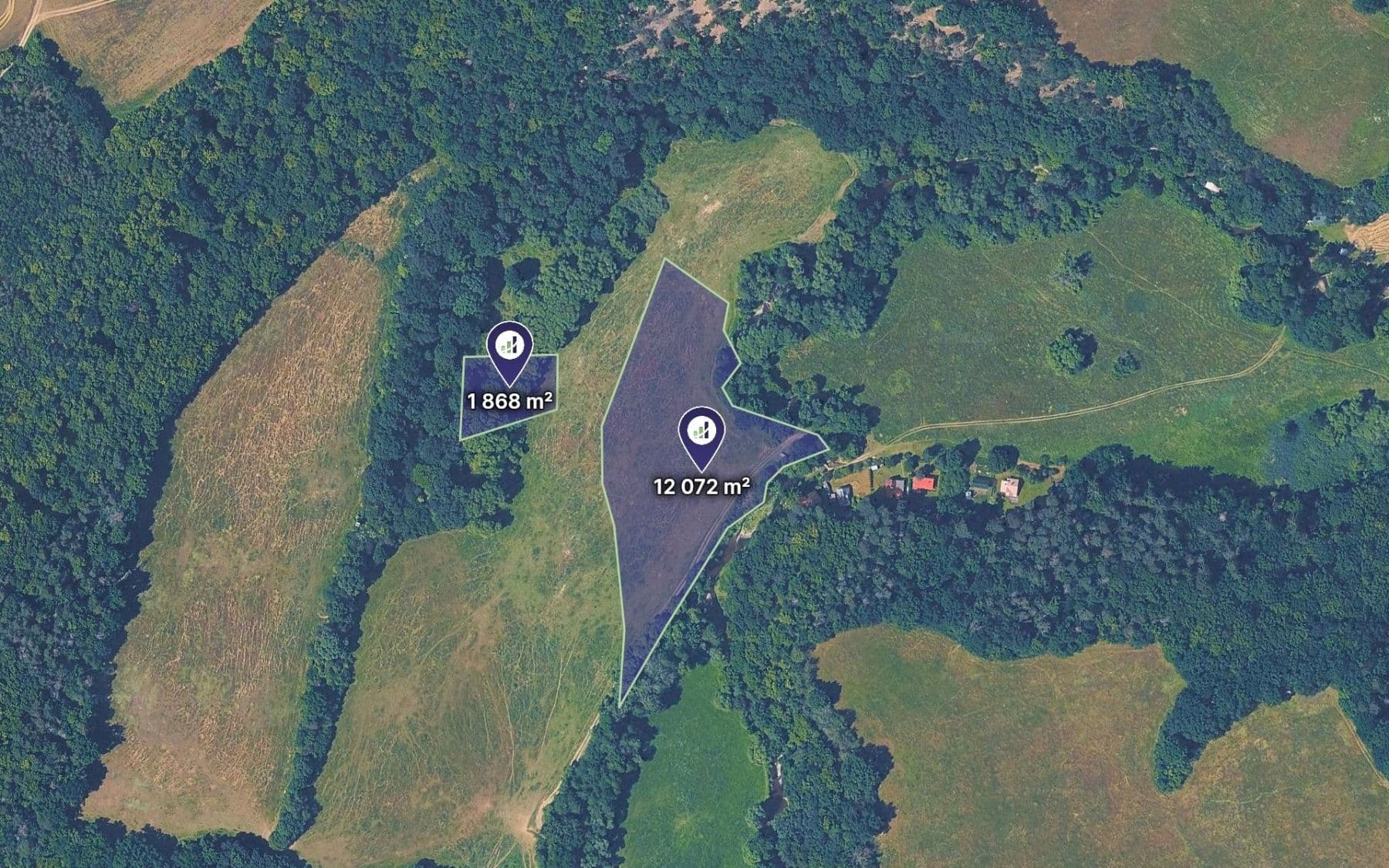 Prodej pozemku 13.940 m², Bojanovice, Středočeský kraj Prodej pozemku 13.940 m², Bojanovice, Středočeský kraj