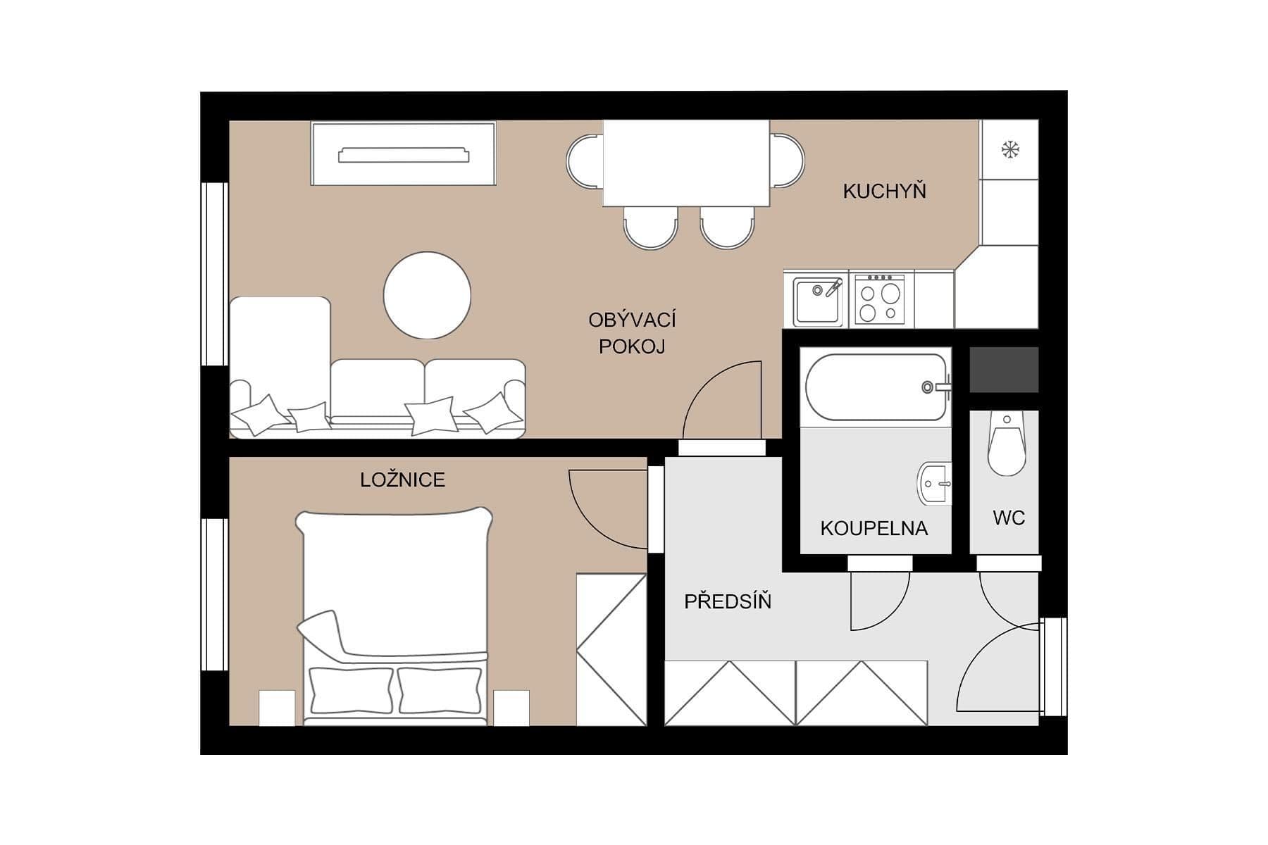 Prodej bytu 2+kk 42 m², Školská, Hostivice, Středočeský kraj Prodej bytu 2+kk 42 m², Školská, Hostivice, Středočeský kraj