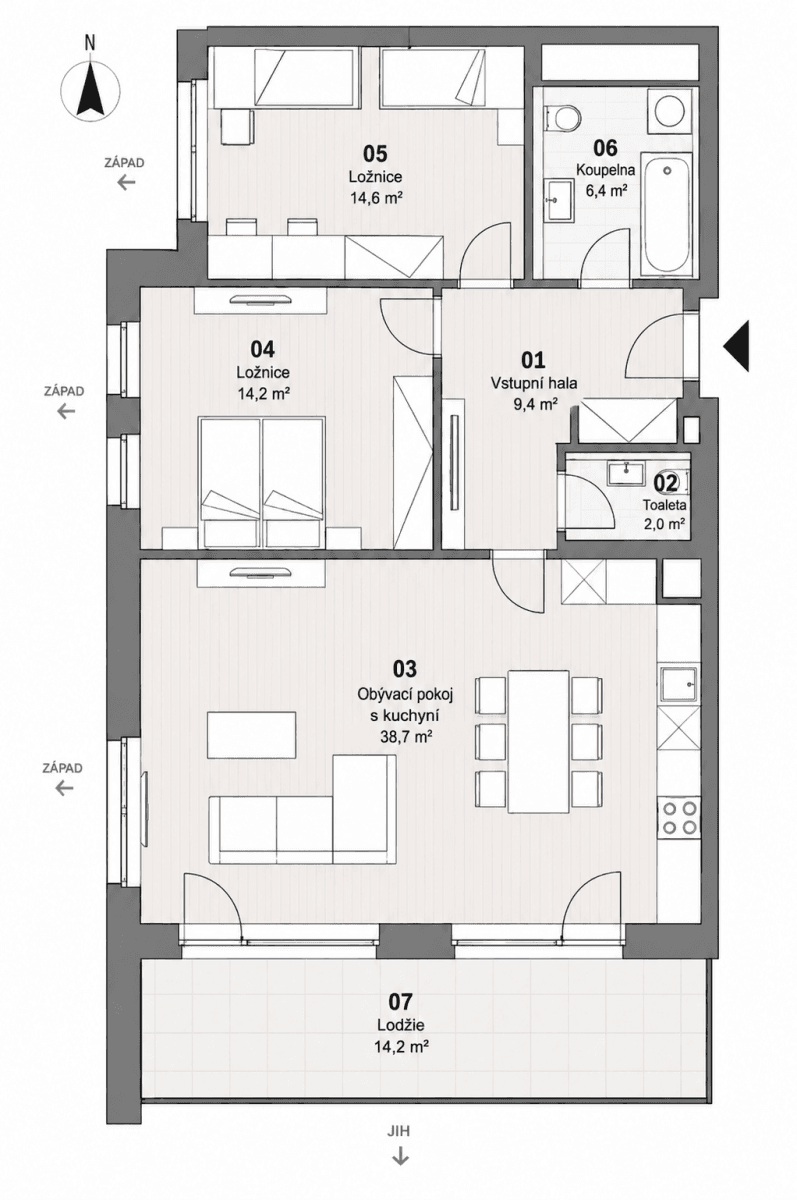 Prodej bytu 3+kk 105 m², Mezi Vodami, Praha, Praha Prodej bytu 3+kk 105 m², Mezi Vodami, Praha, Praha