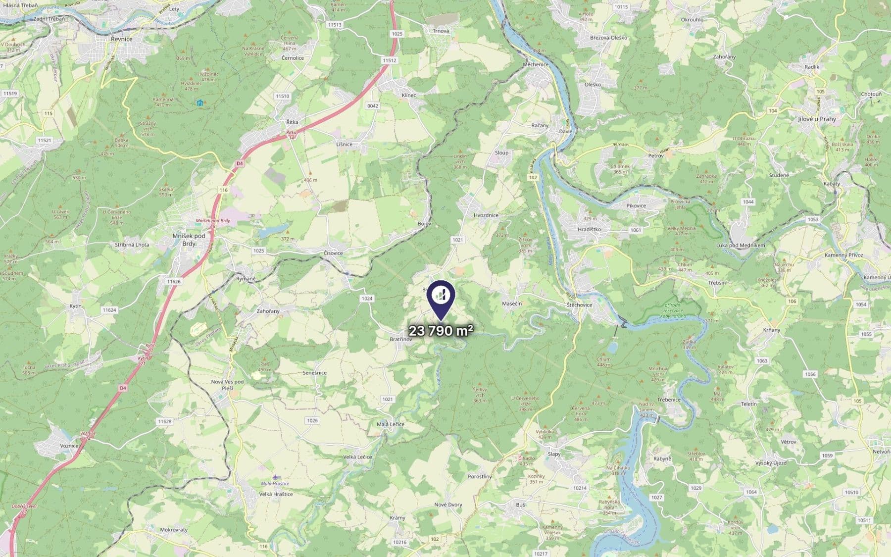 Prodej pozemku 23.790 m², Bojanovice, Středočeský kraj Prodej pozemku 23.790 m², Bojanovice, Středočeský kraj