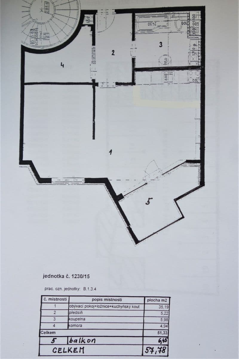 Pronájem bytu 2+kk 52 m², Naskové, Praha, Praha Pronájem bytu 2+kk 52 m², Naskové, Praha, Praha