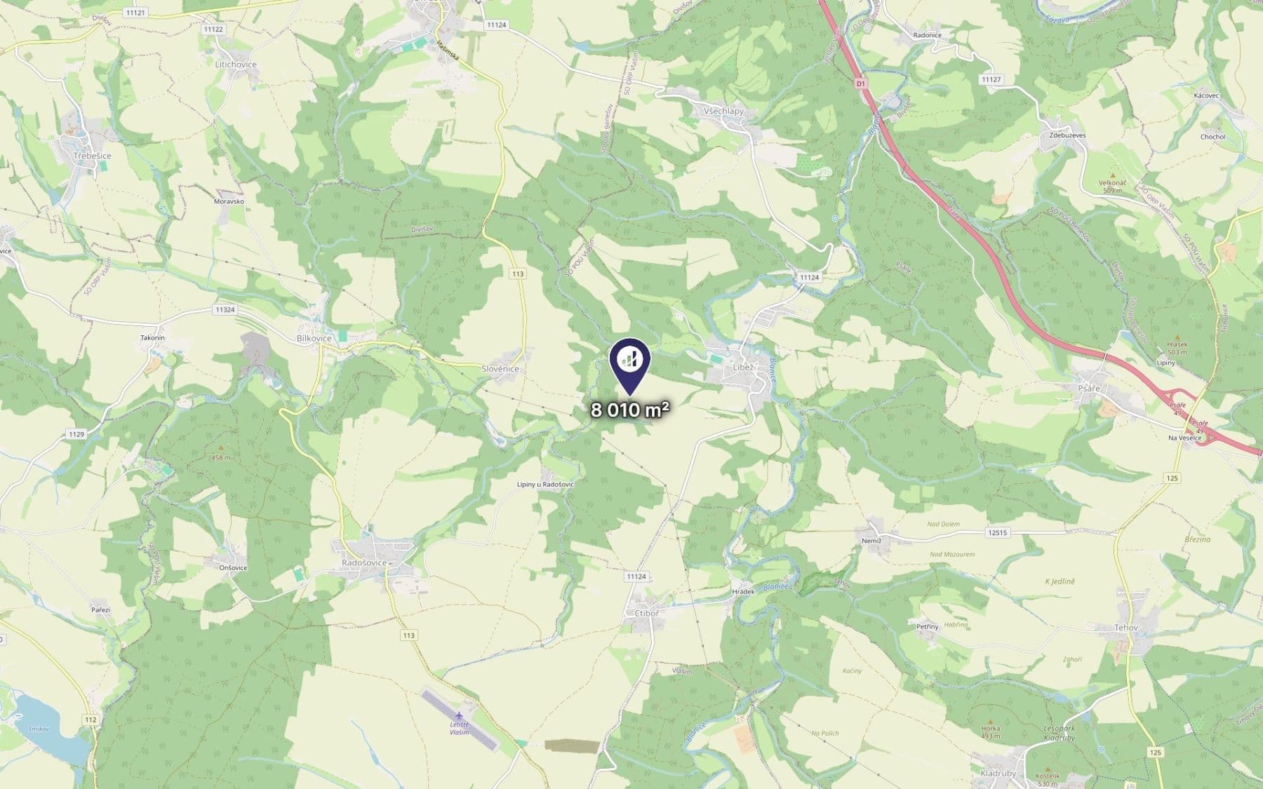 Prodej pozemku 8.010 m², Libež, Středočeský kraj Prodej pozemku 8.010 m², Libež, Středočeský kraj
