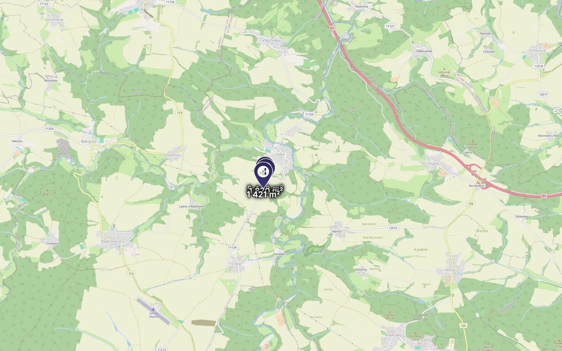 Prodej pozemku 8.739 m², Libež, Středočeský kraj Prodej pozemku 8.739 m², Libež, Středočeský kraj