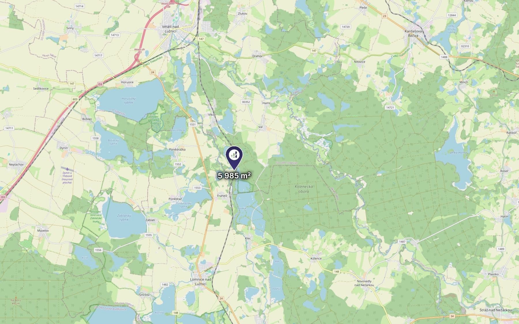 Prodej pozemku 5.985 m², Val, Jihočeský kraj Prodej pozemku 5.985 m², Val, Jihočeský kraj