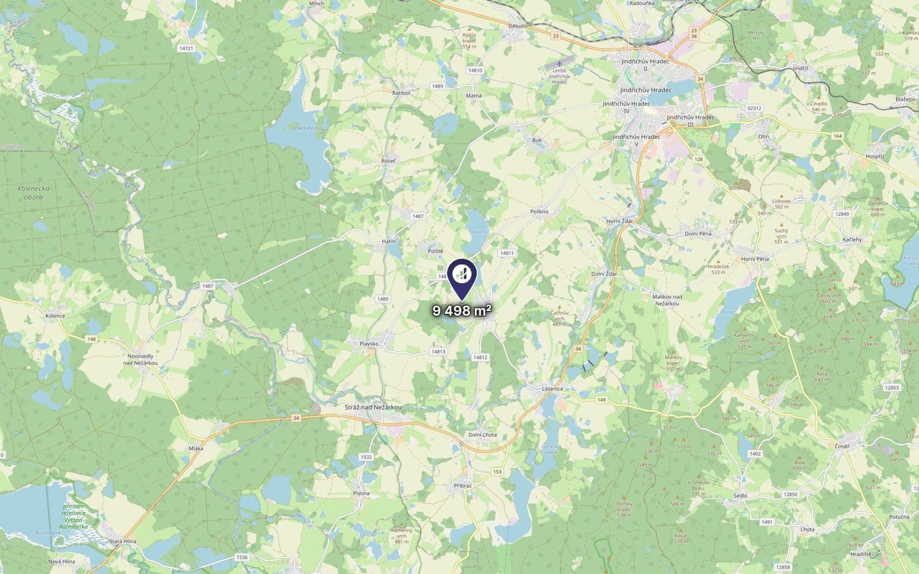 Prodej pozemku 9.498 m², Vydří, Jihočeský kraj Prodej pozemku 9.498 m², Vydří, Jihočeský kraj