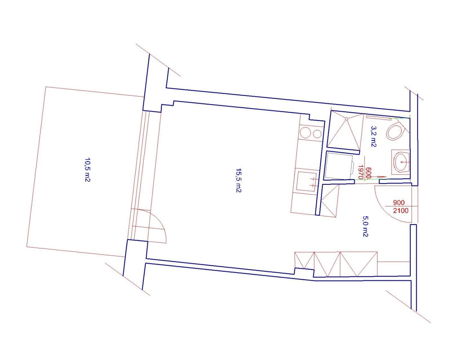 Pronájem bytu 1+kk 24 m², Veletržní, Praha, Praha Pronájem bytu 1+kk 24 m², Veletržní, Praha, Praha