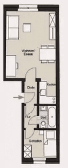 Pronájem bytu 2+1 34 m², Nordstraße, Köln, Severní Porýní-Vestfálsko Pronájem bytu 2+1 34 m², Nordstraße, Köln, Severní Porýní-Vestfálsko