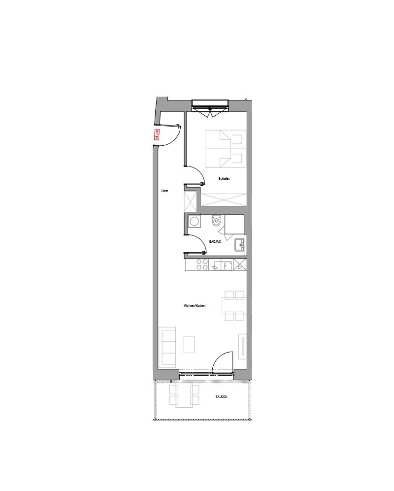 Pronájem bytu 2+1 55 m², Kreuzsteinstraße 7-9, Nürnberg, Bavorsko Pronájem bytu 2+1 55 m², Kreuzsteinstraße 7-9, Nürnberg, Bavorsko