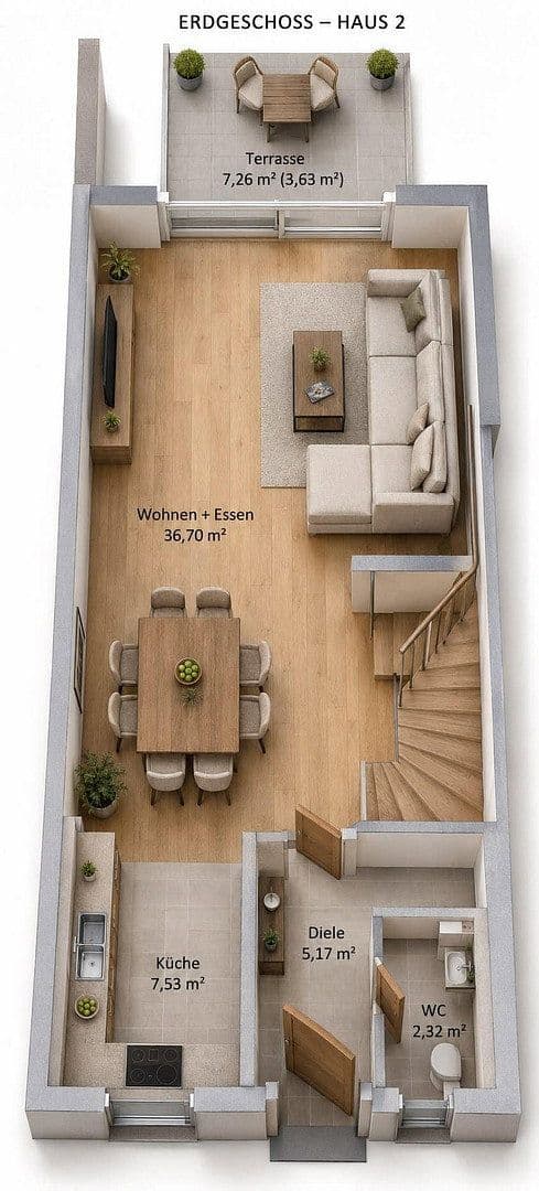 Prodej domu 144 m², pozemek 140 m², Nauheim, Hessen Prodej domu 144 m², pozemek 140 m², Nauheim, Hessen