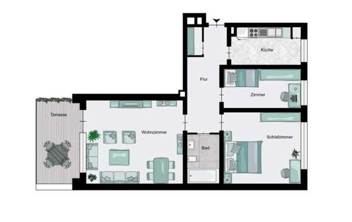 Prodej bytu 3+1 66 m², Sollkehre 14, Hamburg Bramfeld, Hamburg Prodej bytu 3+1 66 m², Sollkehre 14, Hamburg Bramfeld, Hamburg