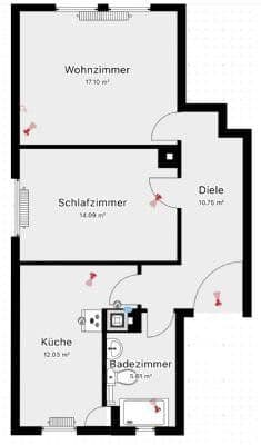 Pronájem bytu 2+1 61 m², Heilbronn, Bádensko-Württembersko Pronájem bytu 2+1 61 m², Heilbronn, Bádensko-Württembersko