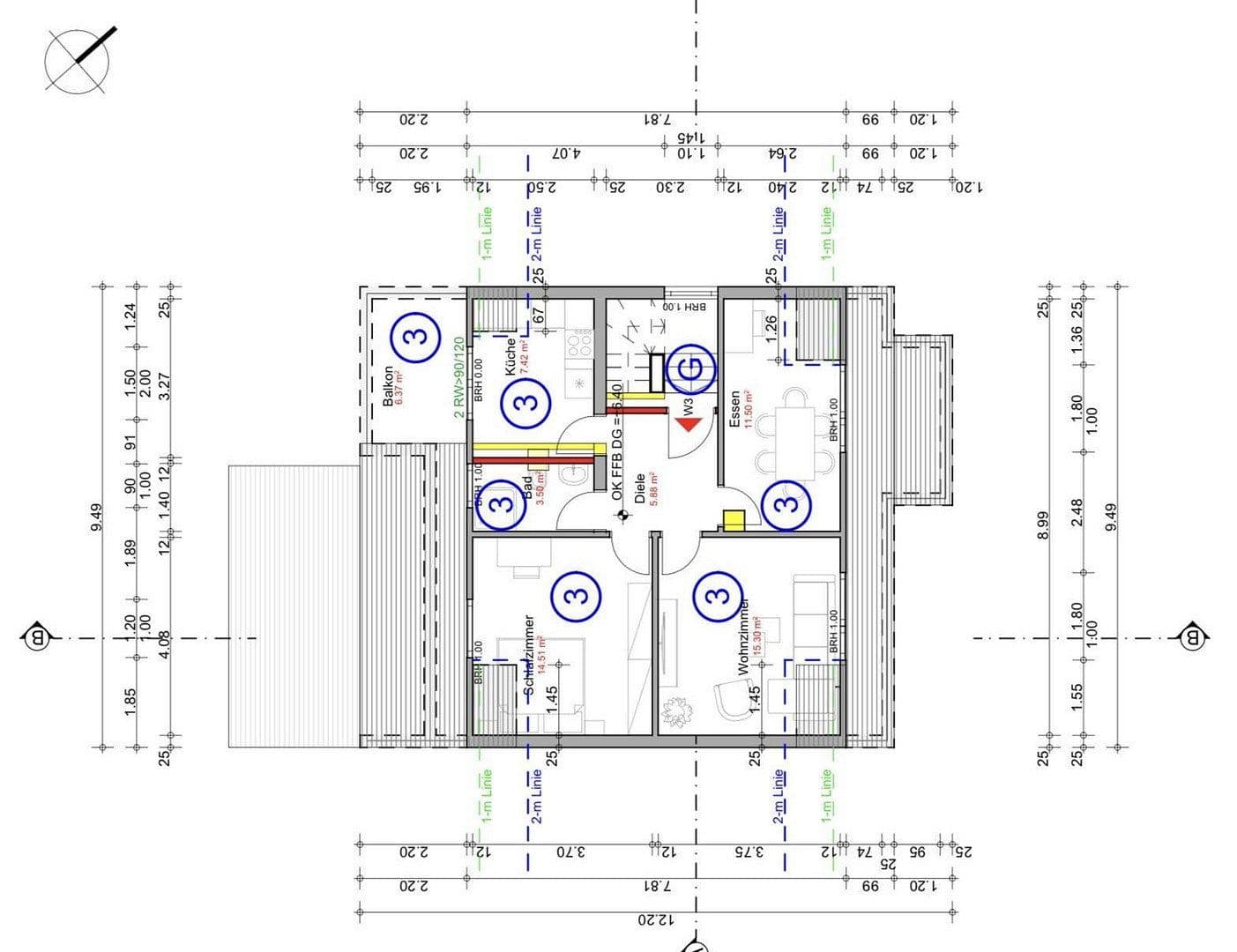Prodej bytu 3+1 61 m², Goeggstraße 12, Mannheim, Bádensko-Württembersko Prodej bytu 3+1 61 m², Goeggstraße 12, Mannheim, Bádensko-Württembersko