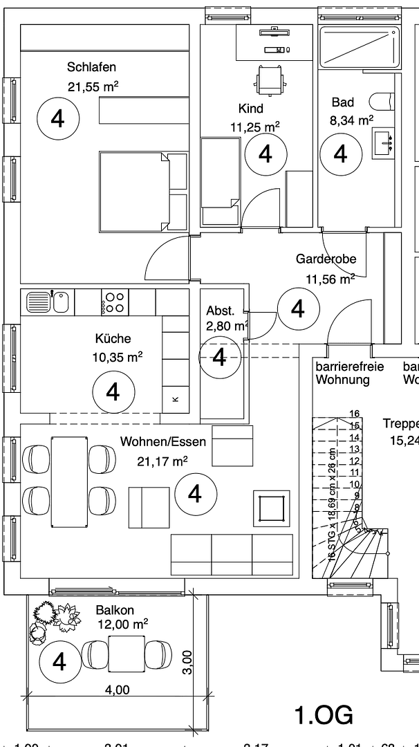 Pronájem bytu 3+1 93 m², Sandheckenweg 12, Groß-Umstadt, Hessen Pronájem bytu 3+1 93 m², Sandheckenweg 12, Groß-Umstadt, Hessen
