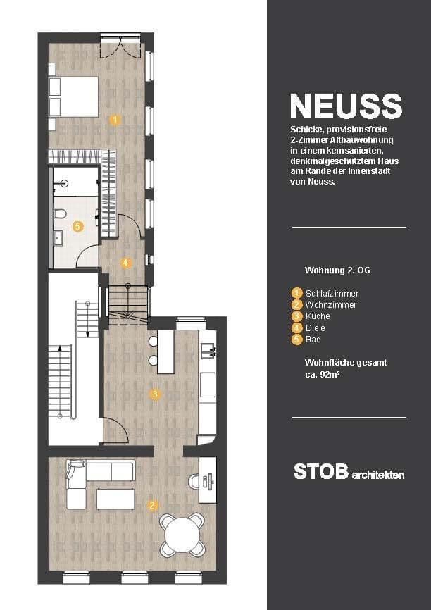 Pronájem bytu 2+1 92 m², Neuss, Severní Porýní-Vestfálsko Pronájem bytu 2+1 92 m², Neuss, Severní Porýní-Vestfálsko