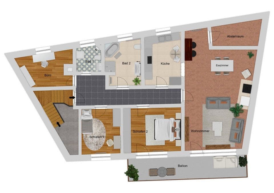 Pronájem bytu 5+1 177 m², Albersweiler, Porýní-Falc Pronájem bytu 5+1 177 m², Albersweiler, Porýní-Falc