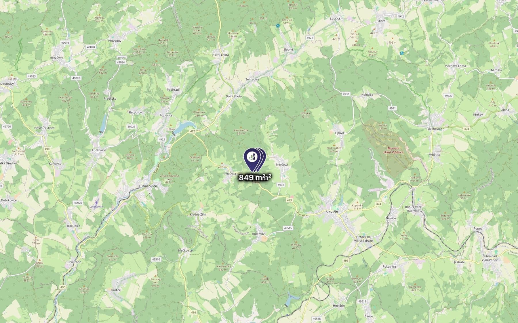 Prodej pozemku 4.867 m², Petrůvka, Zlínský kraj Prodej pozemku 4.867 m², Petrůvka, Zlínský kraj