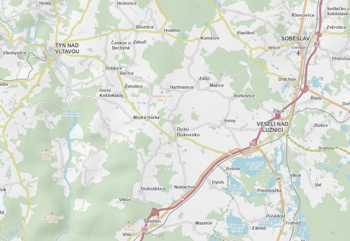 Prodej pozemku 2.614 m², Dolní Bukovsko, Jihočeský kraj Prodej pozemku 2.614 m², Dolní Bukovsko, Jihočeský kraj